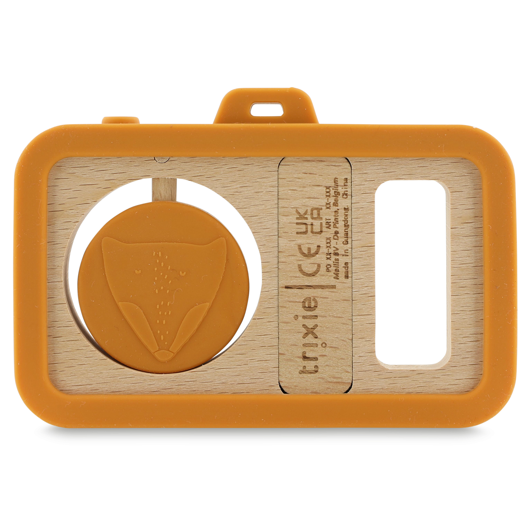 Wooden silicone baby camera - Mr. Fox